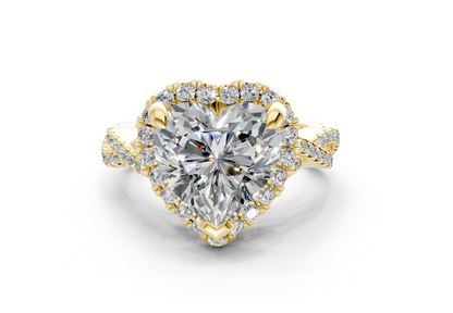 The Twist Halo Engagement Ring