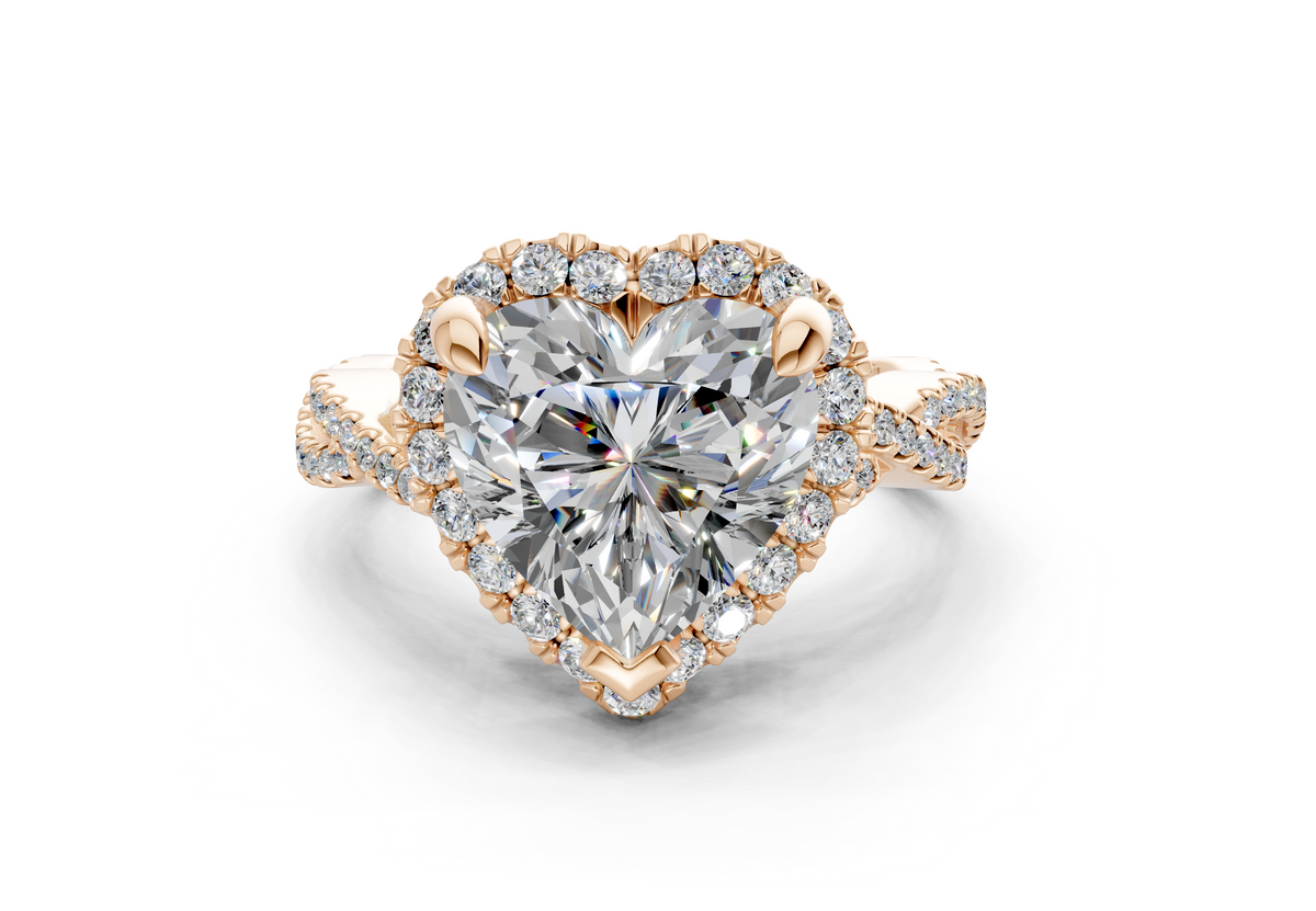 The Twist Halo Engagement Ring