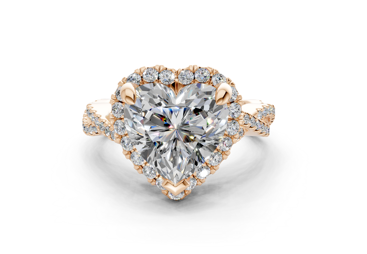 The Twist Halo Engagement Ring