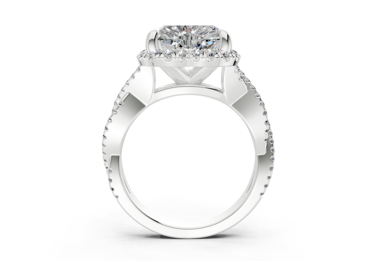 The Twist Halo Engagement Ring
