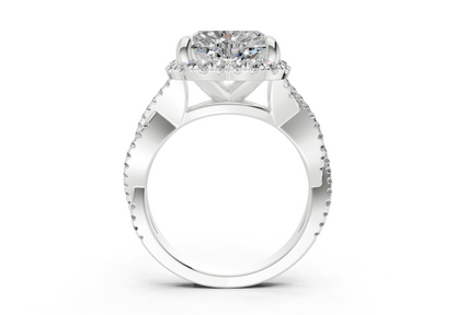 The Twist Halo Engagement Ring