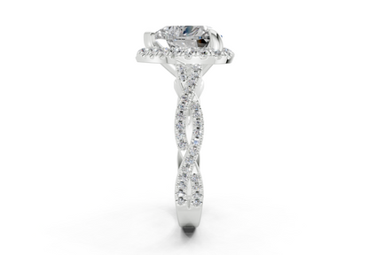 The Twist Halo Engagement Ring