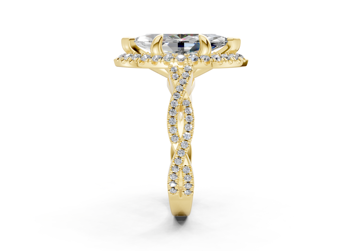 The Twist Halo Engagement Ring