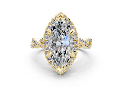 The Twist Halo Engagement Ring