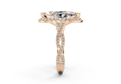The Twist Halo Engagement Ring
