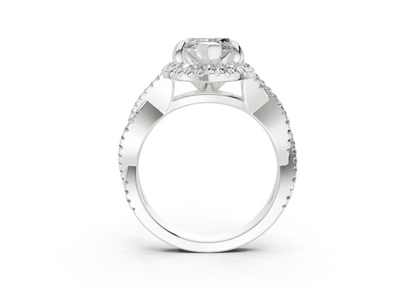 The Twist Halo Engagement Ring