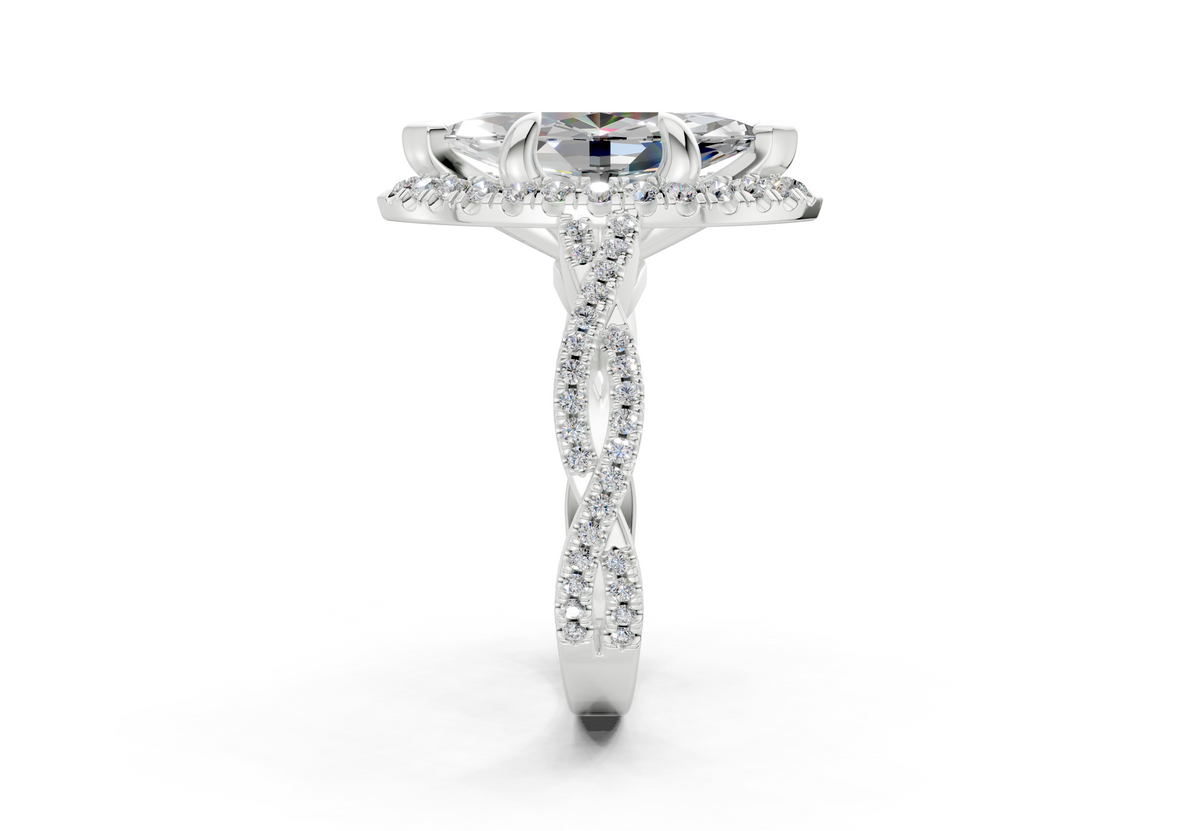 The Twist Halo Engagement Ring