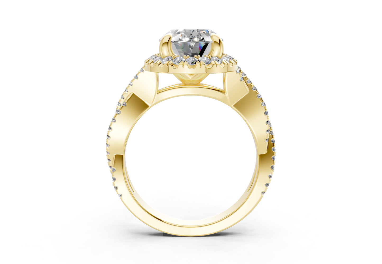The Twist Halo Engagement Ring