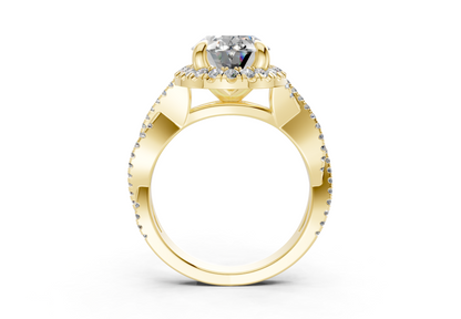 The Twist Halo Engagement Ring