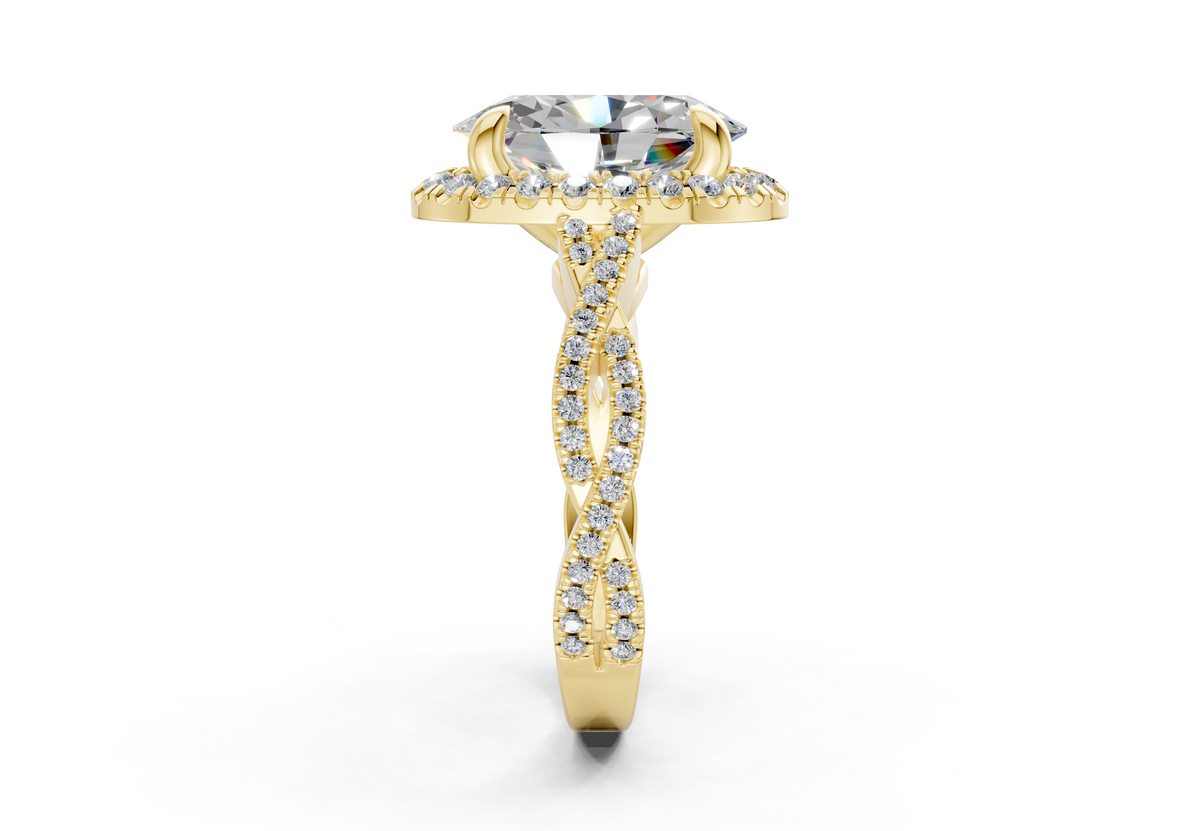 The Twist Halo Engagement Ring