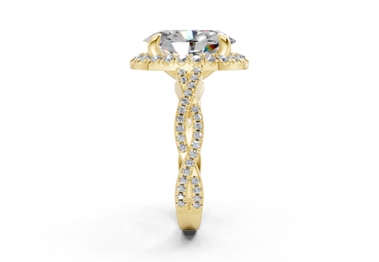 The Twist Halo Engagement Ring