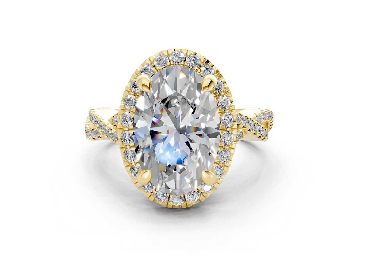 The Twist Halo Engagement Ring