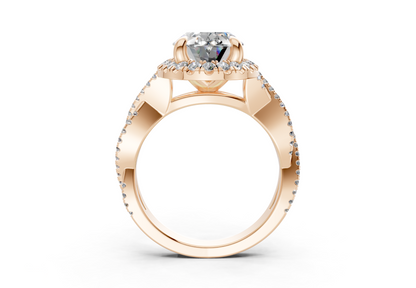 The Twist Halo Engagement Ring