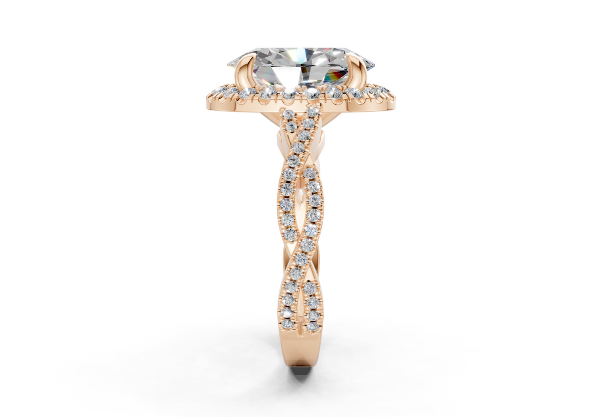 The Twist Halo Engagement Ring