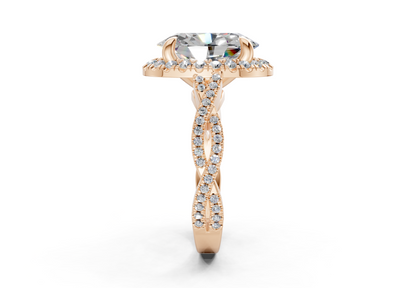 The Twist Halo Engagement Ring