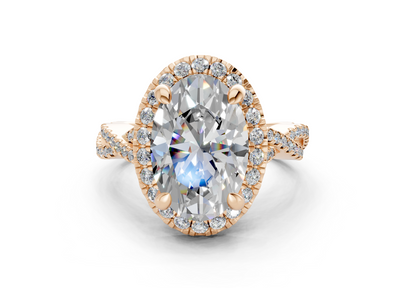 The Twist Halo Engagement Ring