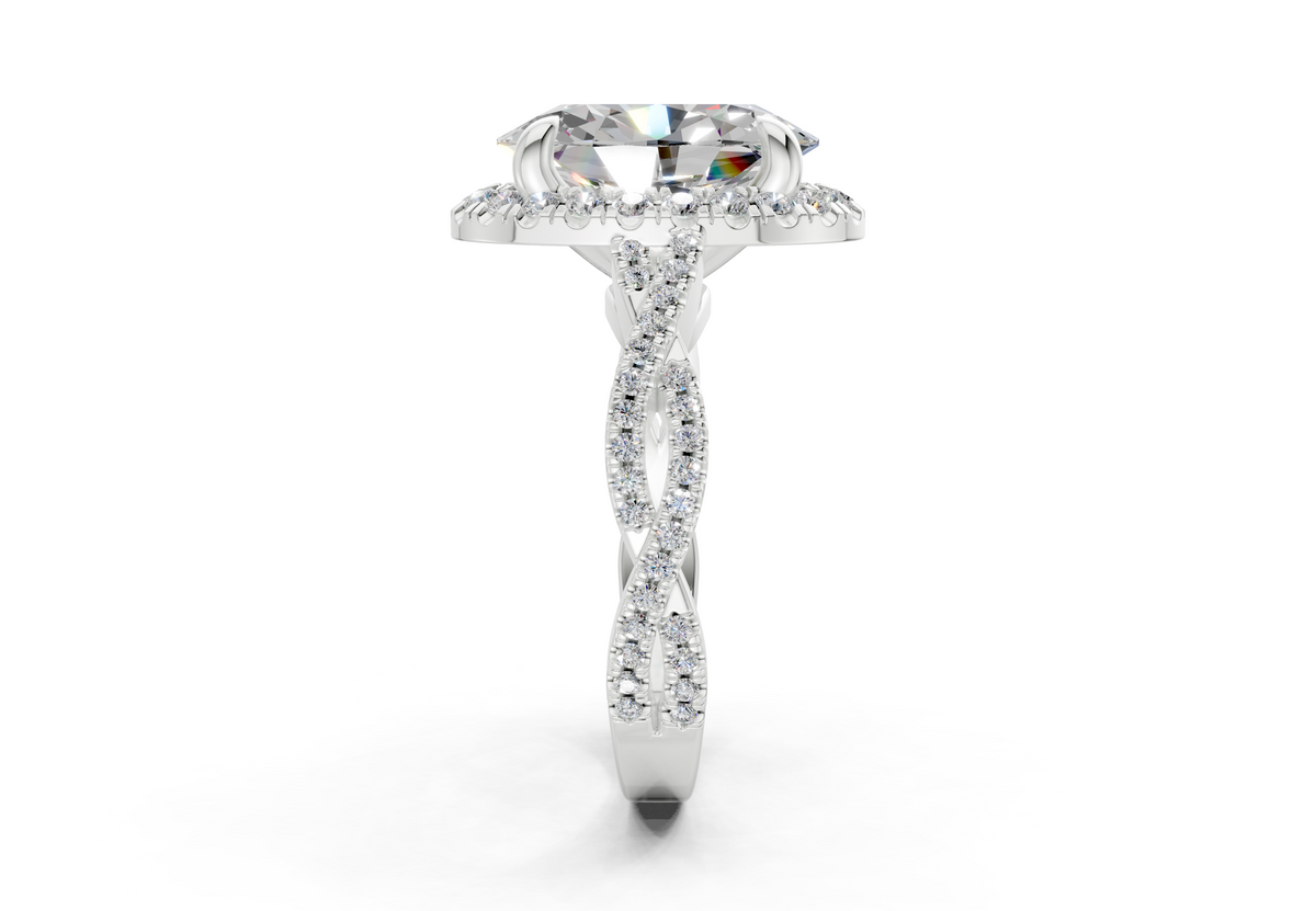 The Twist Halo Engagement Ring
