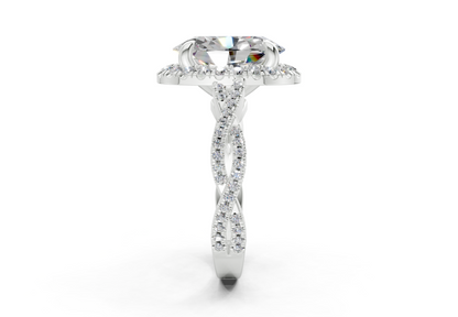 The Twist Halo Engagement Ring