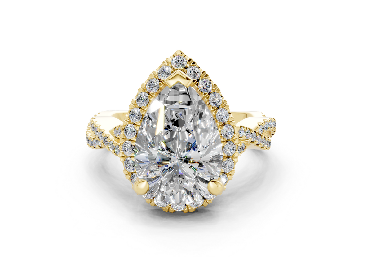 The Twist Halo Engagement Ring