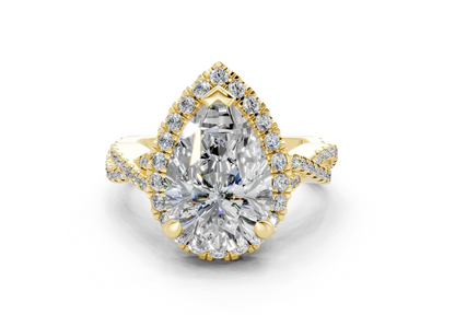 The Twist Halo Engagement Ring