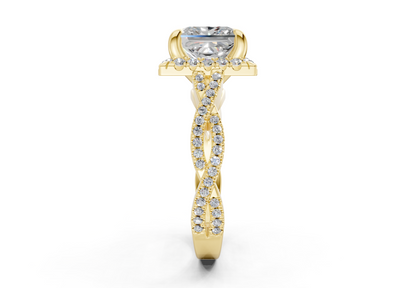 The Twist Halo Engagement Ring