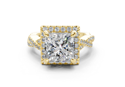 The Twist Halo Engagement Ring