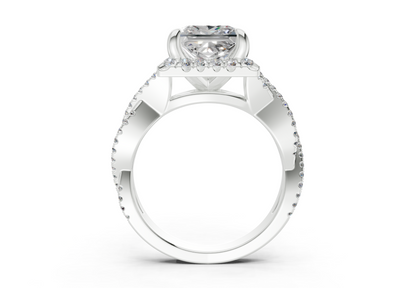 The Twist Halo Engagement Ring