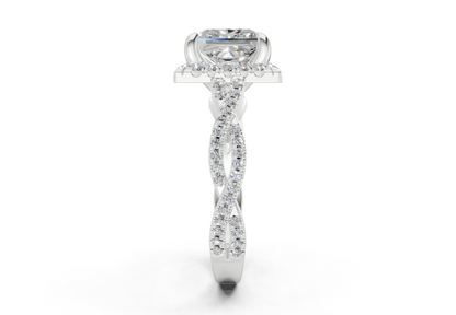 The Twist Halo Engagement Ring