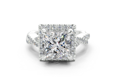 The Twist Halo Engagement Ring