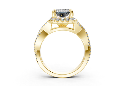 The Twist Halo Engagement Ring