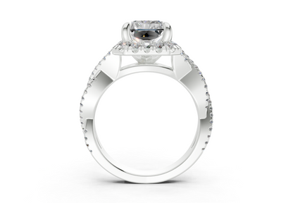 The Twist Halo Engagement Ring
