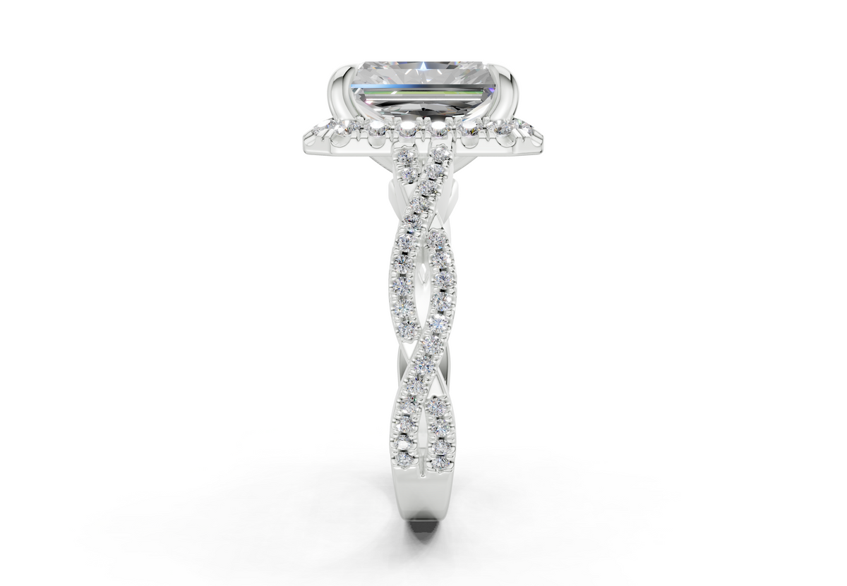 The Twist Halo Engagement Ring