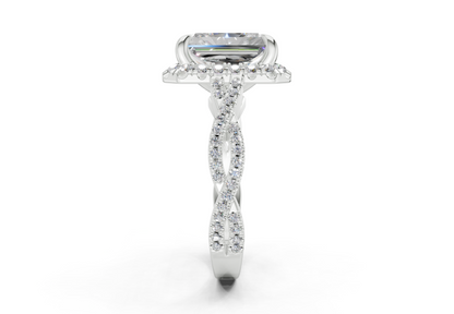The Twist Halo Engagement Ring