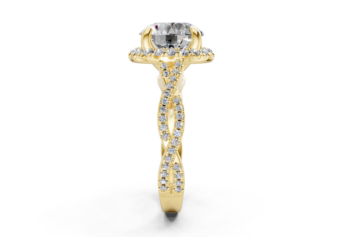 The Twist Halo Engagement Ring