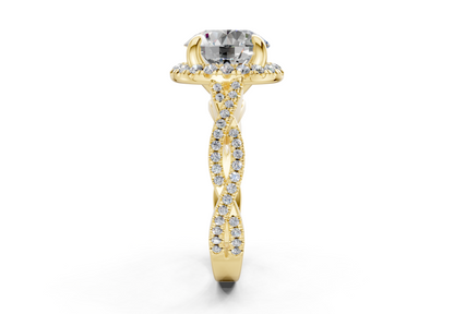 The Twist Halo Engagement Ring