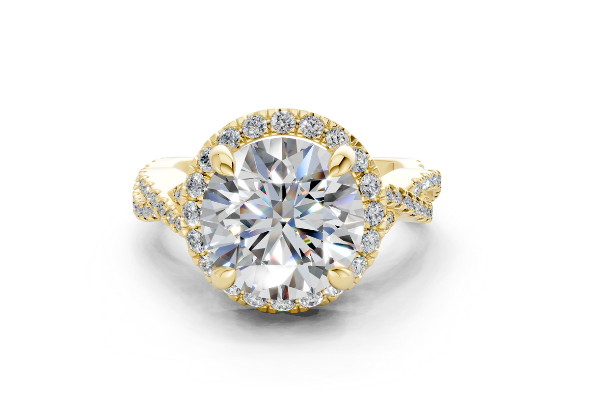 The Twist Halo Engagement Ring