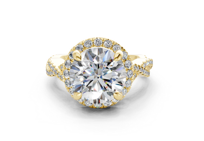 The Twist Halo Engagement Ring