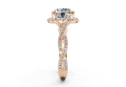 The Twist Halo Engagement Ring