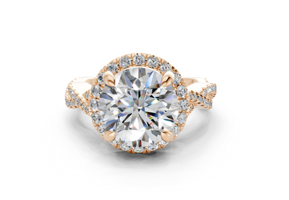 The Twist Halo Engagement Ring