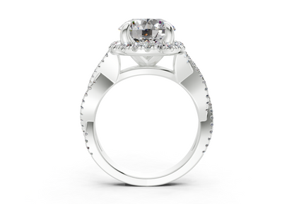 The Twist Halo Engagement Ring