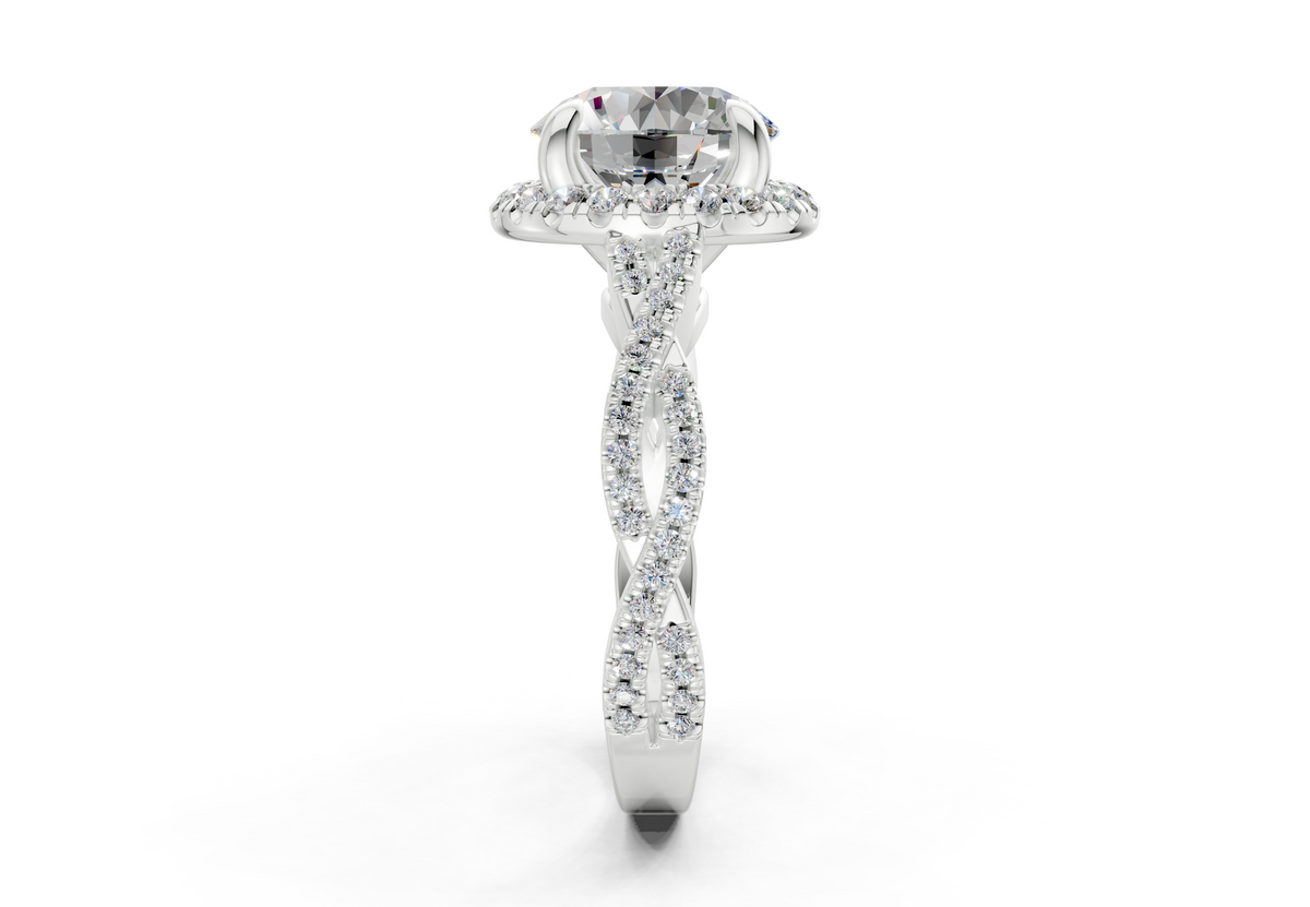 The Twist Halo Engagement Ring
