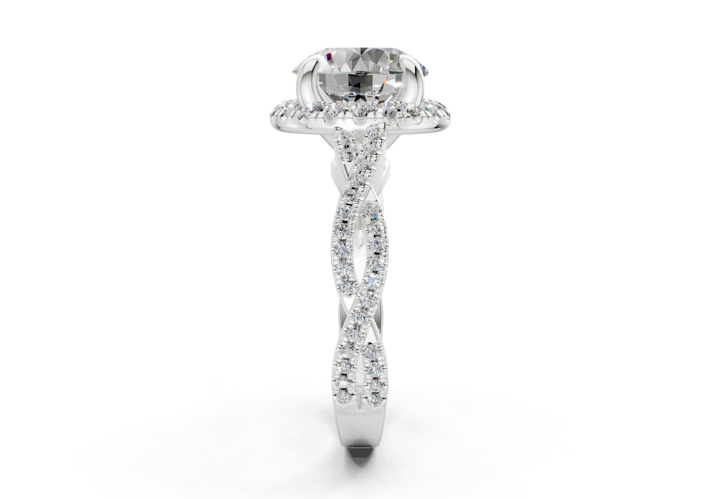 The Twist Halo Engagement Ring