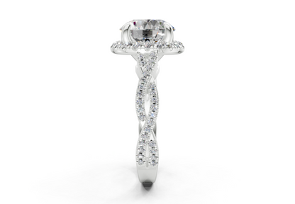 The Twist Halo Engagement Ring
