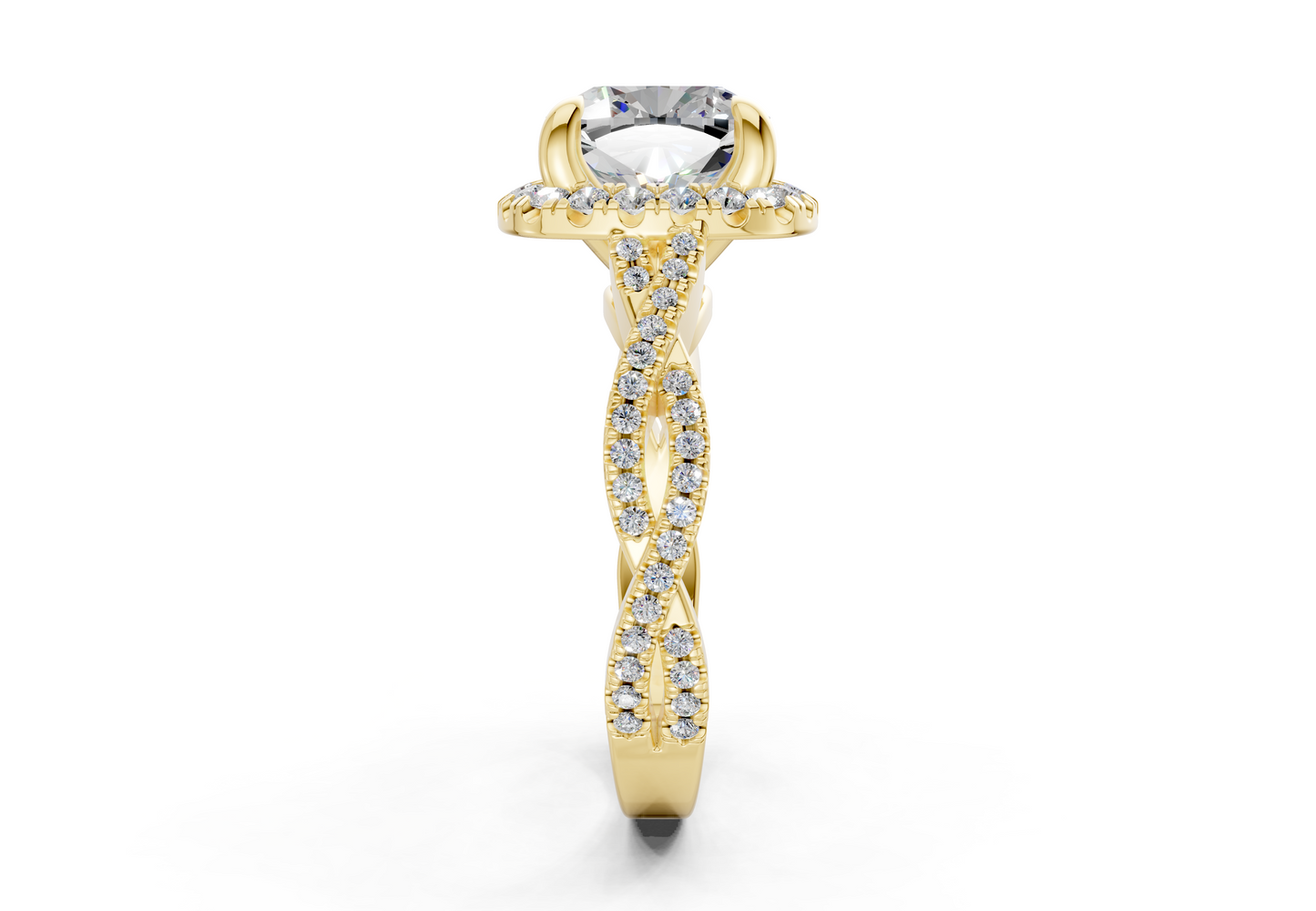 The Twist Halo Engagement Ring