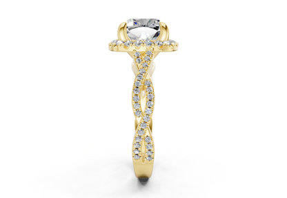 The Twist Halo Engagement Ring
