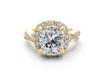 The Twist Halo Engagement Ring
