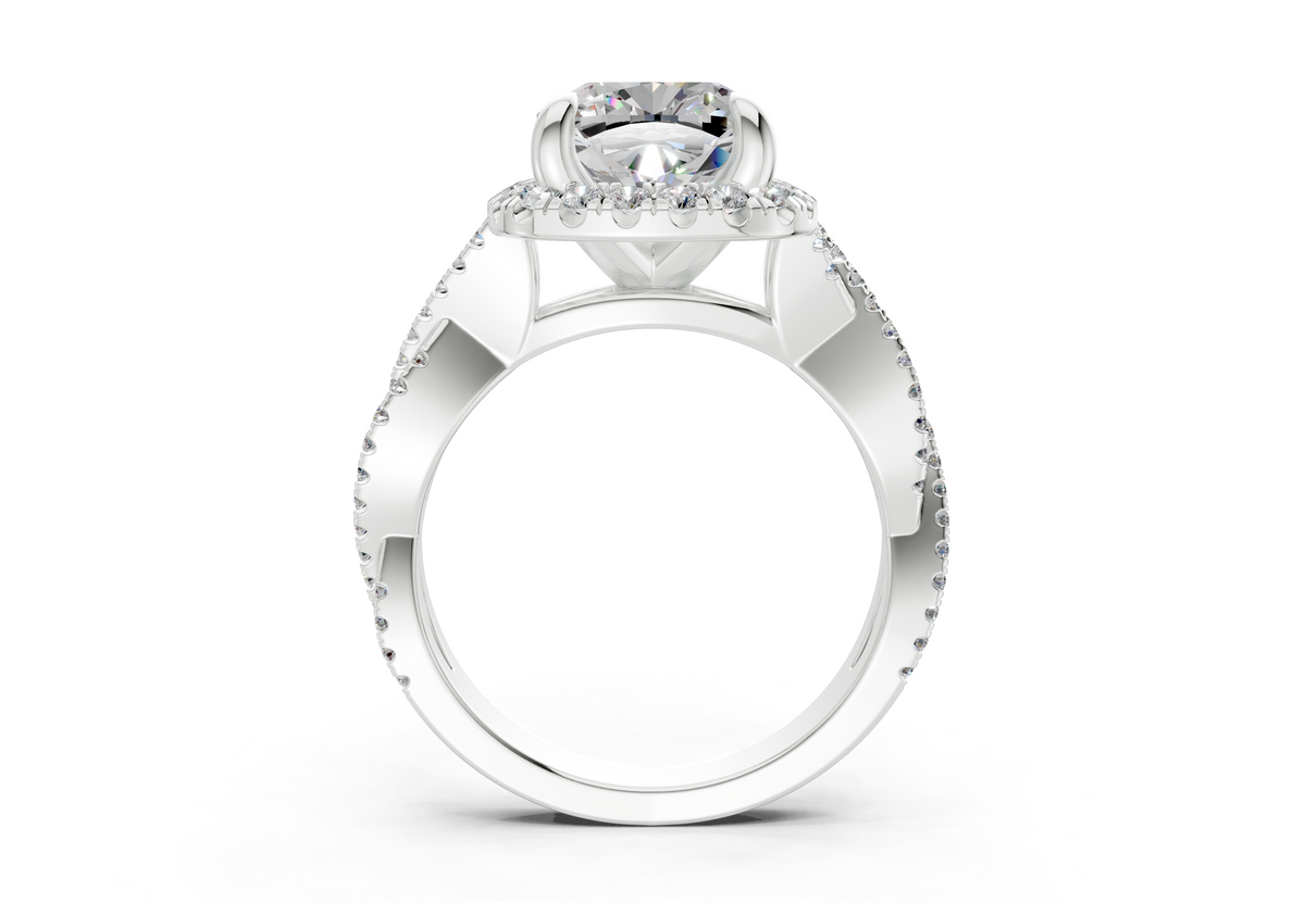 The Twist Halo Engagement Ring