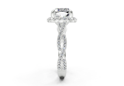The Twist Halo Engagement Ring