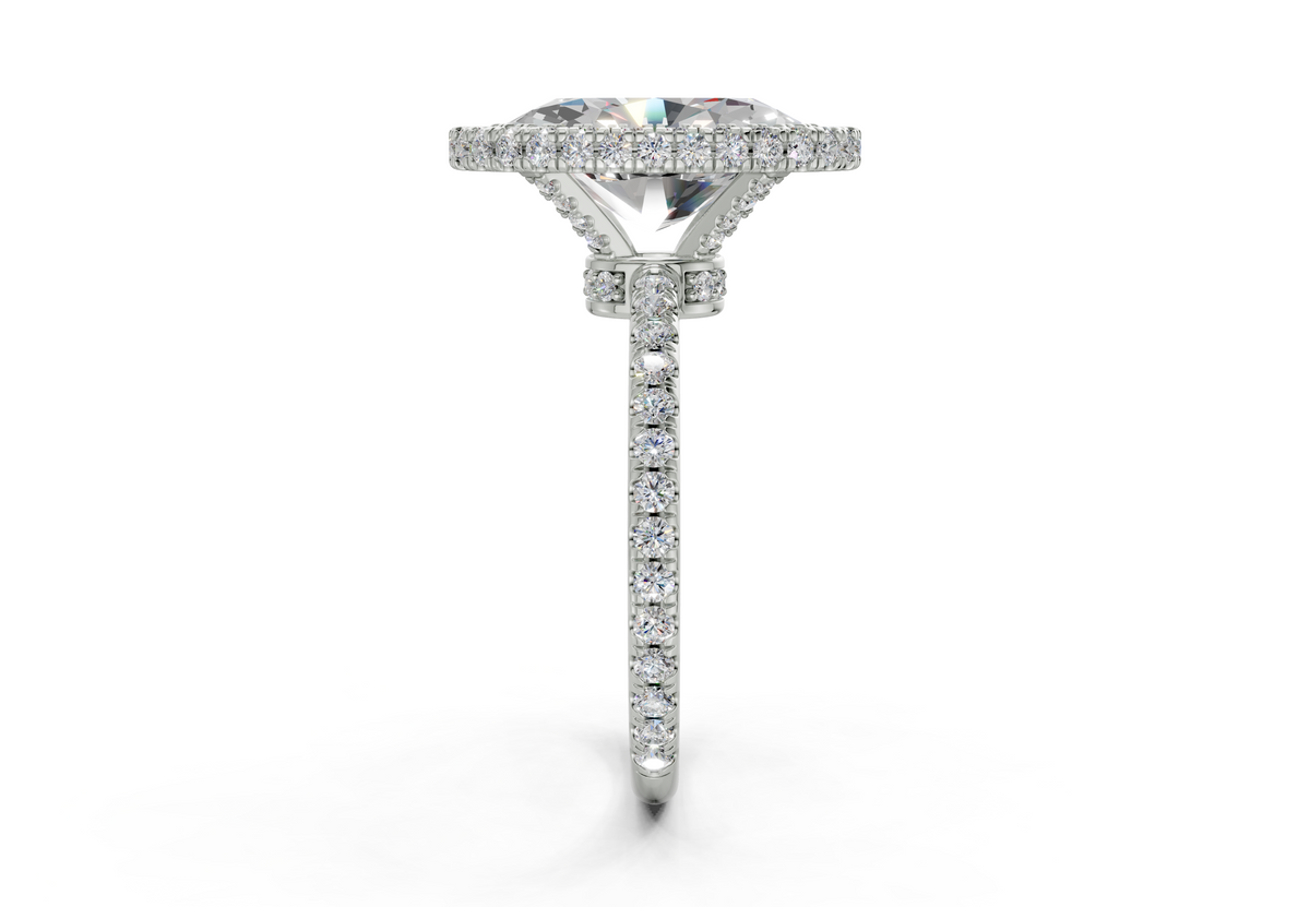 The Majestic Halo Engagement Ring