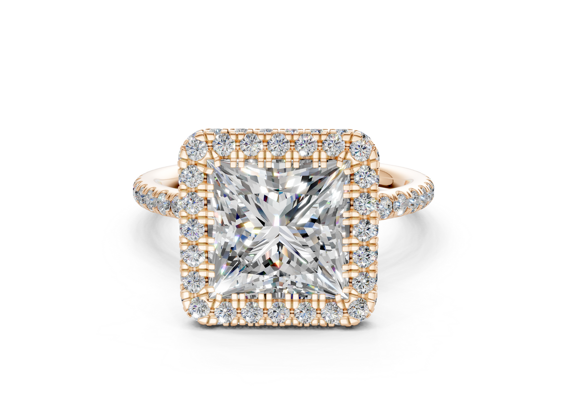 The Majestic Halo Engagement Ring